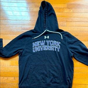 NYU Under Armour hoodie. EUC. Size L